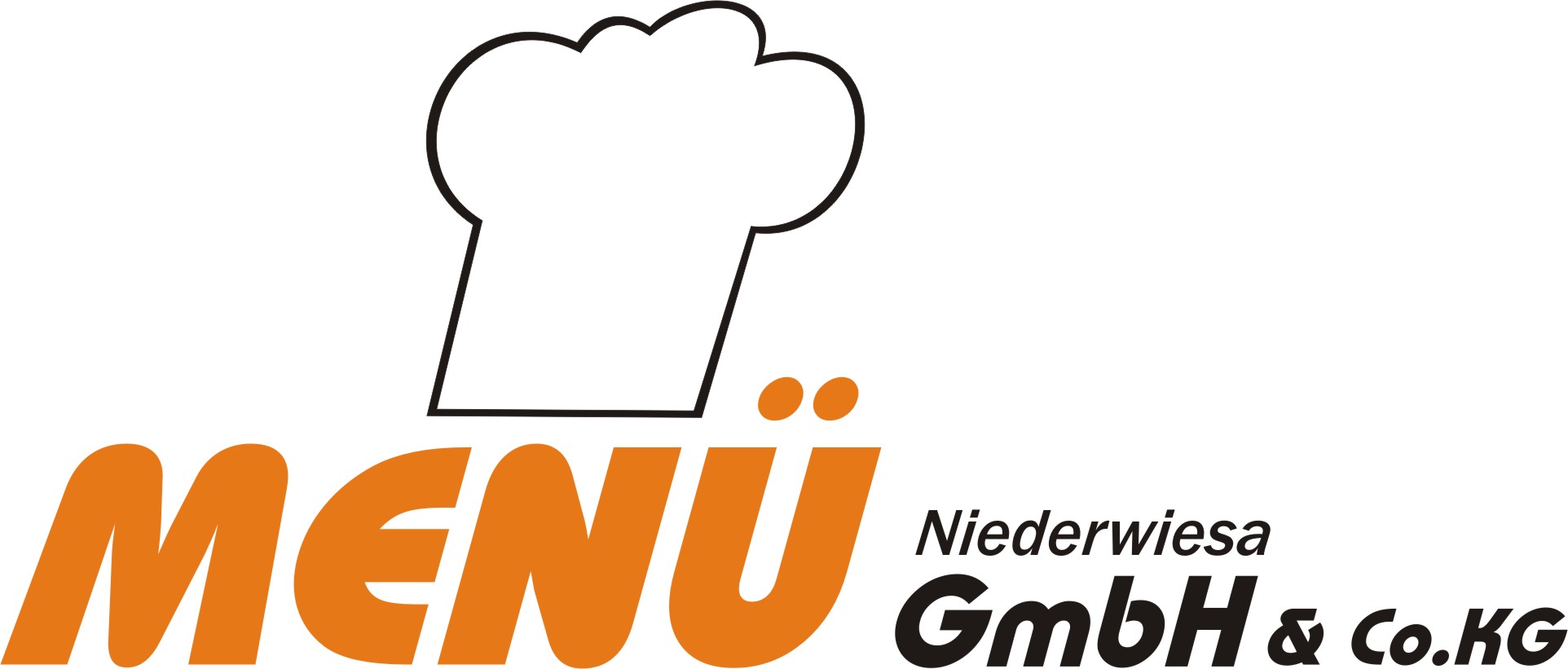 Logoabbildung Menü Niederwiesa – Schriftzug oragne mit Kochmütze